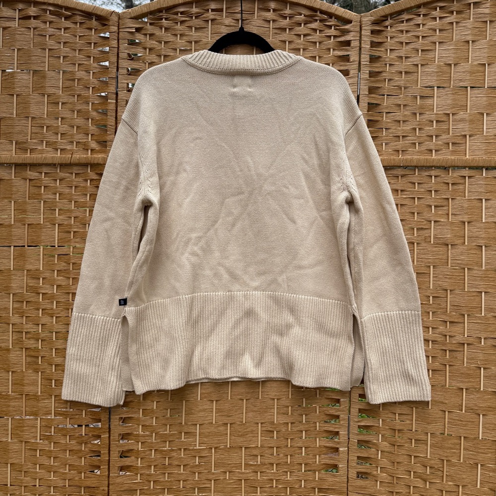 GAP Taupe 100% Cotton Women's Medium Sweater - Picture 5 of 7